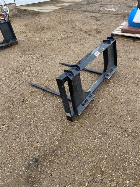 skid steer bale forks for sale|skid steer hay bale attachment.